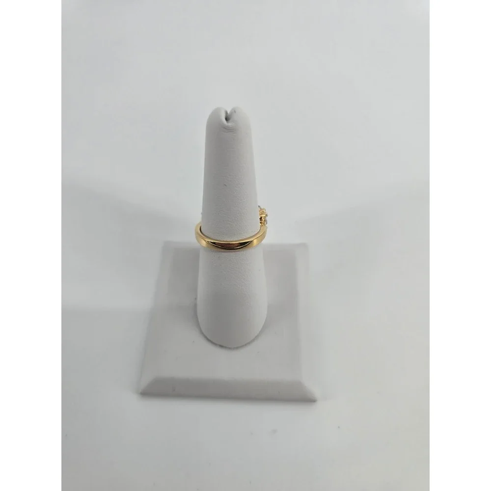 Unbranded Ring Womens 7 Cocktail Red Gold Tone Simulated Garnet EUC